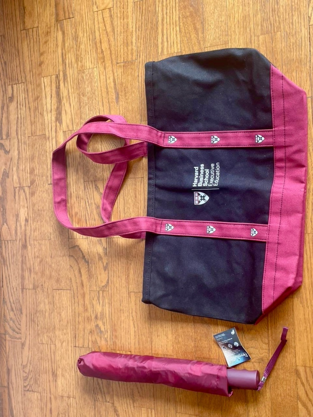 NWT Harvard Business School Tote + Umbrella Set | Chic Campus Essentials